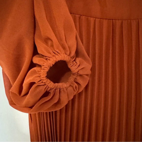 Jealous Tomato Pleated Mini Dress with Puff Sleeves Size Small - Picture 6 of 14